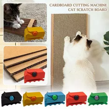 Машина для резки картона с 3D-печатью, доска для кошачьих царапин, подходит для резки картона и ножей для кошек One Size синий