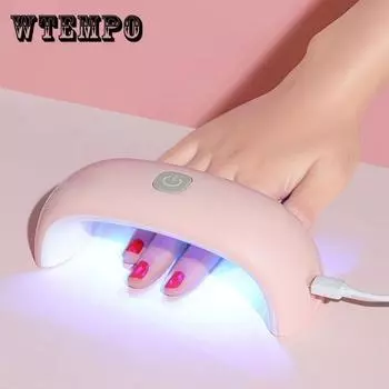 Машина для сушки ногтей, мини-УФ-светодиодная лампа, портативный USB-кабель, мини-лампа для домашнего использования, для сушки ногтей, УФ-гель, маникюрные инструменты 15.5*5*6cm розовый