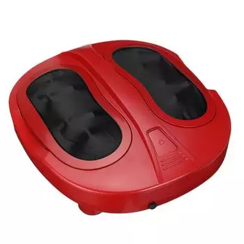 Машина для терапии ног Автомобильный электрический массажер для ног с подогревом Тепловая терапия Релаксация Разминающий ролик Машина для массажа ног шиацу для облегчения боли в ногах красный