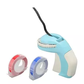 Машина для тиснения этикеток 600 точек на дюйм Ручной принтер этикеток 3D Портативный тисненый этикетировщик Writer Blue
