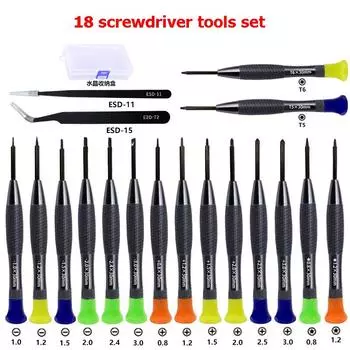 Машина для удаления рыбьей чешуи, многофункциональная отвертка, 18 комплектов, разборка и обслуживание Android Apple для 18 в 1 комплекте None
