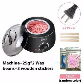 Машина для удаления волос Нагреватель воска Эпилятор для депиляции Набор для восковой эпиляции Нагреватель для парафина Восковые бобы Машина для нагрева шариков