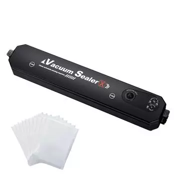 Машина для вакуумной упаковки Автоматическая машина для вакуумной упаковки для пищевых продуктов Компактный дизайн UK plug чёрный