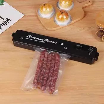 Машина для вакуумной упаковки, небольшая бытовая упаковочная машина для пищевых продуктов, полностью автоматическая машина для запечатывания готовых пищевых продуктов, машина для сжатия пластика, запечатывания и консервирования чёрный