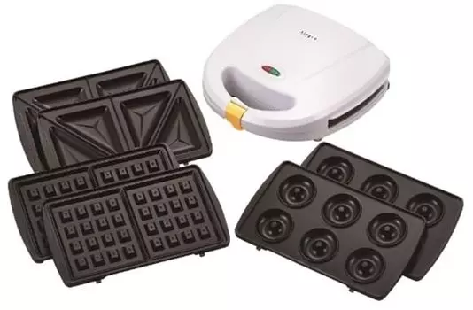 Машина для выпечки вафель Maruyama Alegre Multi Sand Maker, двойная, из 3 предметов, электрическая, для приготовления пончиков и вафель с горячим песком AL-108MS