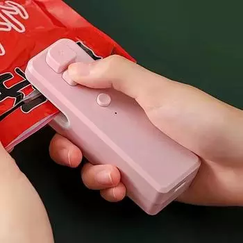 Машина для запечатывания 2 в 1, запайщик пищевых пакетов, портативный ручной термосварщик и резак, мини-запайщики пищевых продуктов для хранения розовый