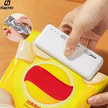 Машина для запечатывания пластиковых пакетов Мини-машина для запечатывания термосварочные материалы для пластиковых пакетов Машина для запечатывания термосварки пластиковых пакетов Ручной аппарат для запечатывания термосваркой чёрный