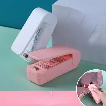 Машина для запечатывания закусок, маленькая мини-машина для запечатывания пластиковых пакетов, машина для запечатывания пластиковых пакетов для хранения продуктов, запаиватель пакетов, палочка для запечатывания пакетов белый