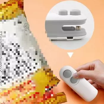 Машина для запечатывания запечатывания новых небольших портативных закусочных принадлежностей, бытовая магнитная всасывающая ручная машина для запечатывания пластиковых пакетов, мини белый