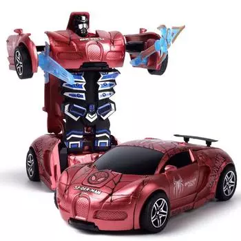 Машина-трансформер с инерционным движением для обучения, взаимодействия родителей и детей Red