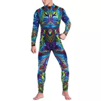 Машина Zentai для мужчин боди костюм триповый костюм молния спереди комбинезон обтягивающий косплей комбинезон эластичный рейв фестиваль костюм S