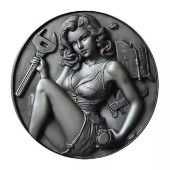 Машинист Женщина Монета Взрослая Монета Вызова Пара Интимность Монета Коллекционная Сексуальный Счастливый Токен Подарок-Прикол для Женщин Мужчин Вечер Свиданий C