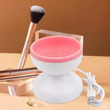 Машинка для чистки кистей для макияжа Автоматический очиститель косметических кистей USB 9 см x 9 см Прост в использовании