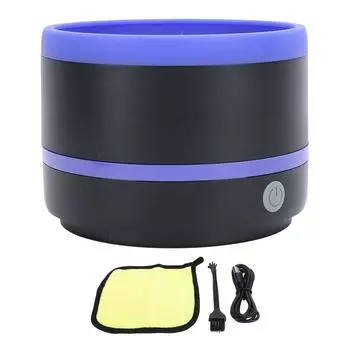 Машинка для чистки кистей для макияжа, глубокое очищение, портативный очиститель косметических кистей для кистей всех размеров синий