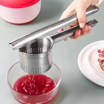 Машинка для картофеля из нержавеющей стали, эргономичная ручка, легко моющийся пресс для картофеля для домашней кухни серебряный