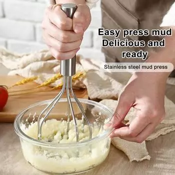 Машинка для картофеля из нержавеющей стали с длинной ручкой, пищевой многофункциональный ручной инструмент для измельчения моркови, авокадо, овощей, кухонные гаджеты B