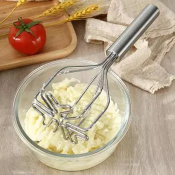 Машинка для картофеля из нержавеющей стали с длинной ручкой, пищевой многофункциональный ручной инструмент для измельчения моркови, авокадо, овощей, кухонные гаджеты A