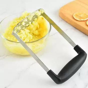 Машинка для картофеля Yousheng с эргономичной ручкой, портативная портативная машина для измельчения овощей и фруктов, кухонный инструмент из нержавеющей стали серебряный