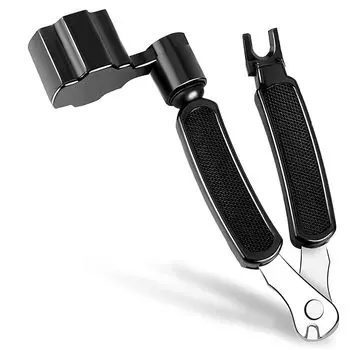 Машинка для намотки струн Машинка для намотки струн для гитары Резак для струн Съемник штифтов 3 в 1 Многофункциональное устройство для ухода за струнами для гитары Техническое обслуживание струн для акустической гитары