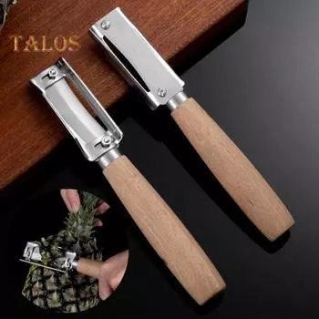 Машинка для очистки ананасов, нержавеющая, экономичная, удобная ручка, практичная, высокоэффективная, для очистки ананасов, резак для фруктов, кухонные аксессуары серебряный