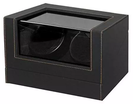 Машинка для подзавода часов IGIMI из черной синтетической кожи, 2 ролика, 12 центральных остановок, мотор Mabuchi, совместимый с USB, 4 режима переключения, IG05050201002 чёрный