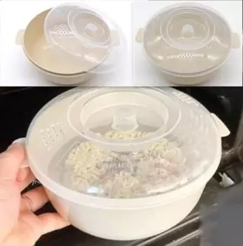 Машинка для приготовления лапши быстрого приготовления, которую легко использовать в микроволновой печи. Лапша, которую нужно готовить в кастрюлях или мисках. Микроволновая печь. Рамен с овощами. Легко и просто чистить.
