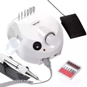Машинка для шлифовки ногтей 35000 об/мин электрическая дрель для ногтей профессиональная электропила для ногтей набор для шлифовки ногтей электрическая пилка для ногтей чёрный