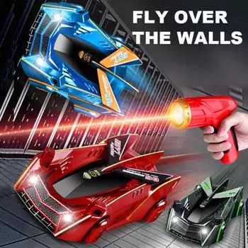 Машинка для скалолазания на стене с дистанционным управлением и инфракрасным датчиком для детей, трюковая модель на радиоуправлении красный
