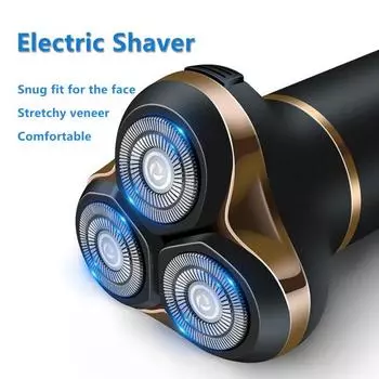 Машинка для стрижки бороды с низким уровнем шума, черная, золотистая, глубокое бритье чёрный/золотистый