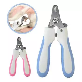 Машинка для стрижки когтей для домашних животных, профессиональные триммеры для собак с защитным кожухом, острые машинки для стрижки когтей для кошек из нержавеющей стали, инструменты для ухода за домашними животными S синий