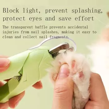 Машинка для стрижки когтей для кошек и собак со светодиодной подсветкой, профессиональный триммер для когтей домашних животных с предохранительным замком, набор инструментов для ухода за щенками и котятами