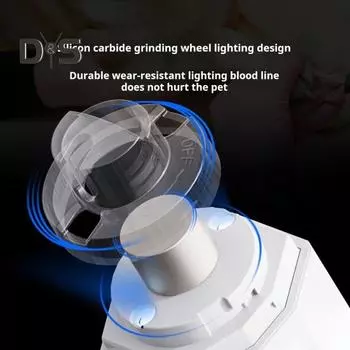 Машинка для стрижки когтей для собак и кошек, аккумуляторные триммеры для ногтей, электрический инструмент для ухода за лапами для мелких, средних и крупных домашних животных чёрный/белый