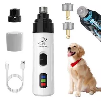 Машинка для стрижки когтей домашних животных, 2-скоростная, тихая, для собак и кошек, аккумуляторная, безболезненная стрижка лап