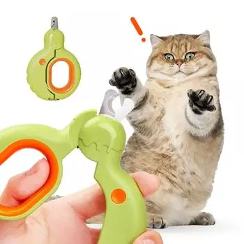 Машинка для стрижки когтей домашних животных, профессиональный триммер для кошек и собак, многофункциональные ножницы из нержавеющей стали со светодиодной подсветкой, инструменты для избежания чрезмерного пореза зелёный