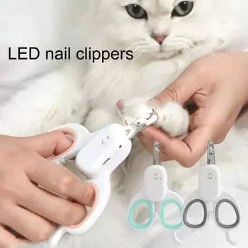 Машинка для стрижки кошачьих когтей с безопасной лампой, ультра-яркий светодиодный дизайн, острый замок, УФ-свет, угловое лезвие, триммер для когтей домашних животных, инструмент для ухода за шерстью розовый