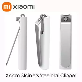 Машинка для стрижки ногтей из нержавеющей стали Xiaomi Mijia с защитой от брызг, триммер для ухода за педикюром, кусачки для ногтей, профессиональная пилка