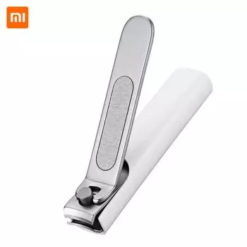 Машинка для стрижки ногтей из нержавеющей стали Xiaomi Mijia, триммер с защитой от брызг, уход за педикюром, кусачки для ногтей белый