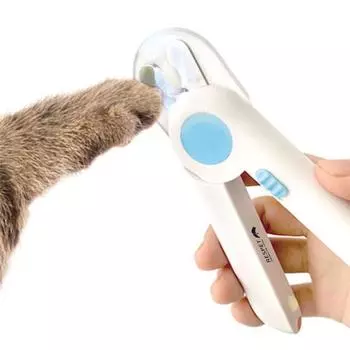 Машинка для стрижки ногтей Lispet Pet LED Dashhow 4,3 x 15 см, синяя, 1 шт., корейский шампунь для домашних животных