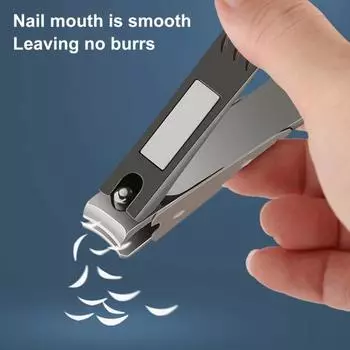 Машинка для стрижки ногтей с острыми краями, эргономичная ручка из нержавеющей стали, профессиональный триммер для ногтей на ногах с защитой от брызг 1