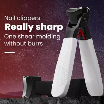 Машинка для стрижки ногтей с защитой от брызг, нержавеющая сталь, кусачки для ногтей с большим отверстием, триммер, ножницы, инструмент для маникюра и педикюра белый