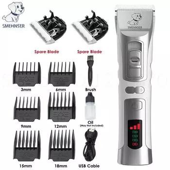 Машинка для стрижки собак Cat H Машинки для стрижки собак Аккумуляторная бритва для груминга Набор Профессиональный триммер для домашних животных Электрический Hcut he 3 скорости