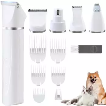 Машинка для стрижки собак Skiliwah 4 в 1, многофункциональная машинка для стрижки домашних животных, машинка для стрижки кошек, машинка для стрижки когтей кошачьих лап, триммер для собак, электрическая машинка для стрижки всего тела