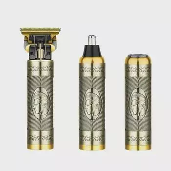 Машинка для стрижки волос Buddha: Электрическая машинка для стрижки волос T9 в стиле ретро с разделочным ножом для точной укладки и подравнивания волос с помощью масла Black hair clipper charger