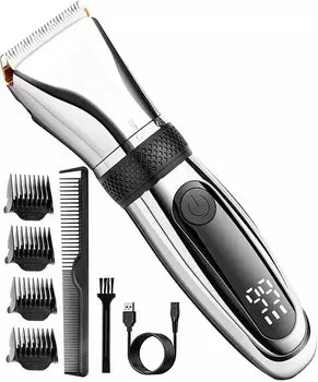 Машинка для стрижки волос, новая первая USB-электрическая машинка для стрижки волос со светодиодным питанием USB 2,5, 4 типа насадок, большая для дома, японская инструкция по эксплуатации [2024]