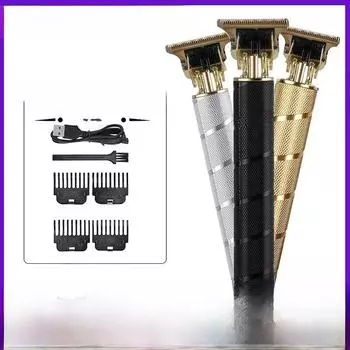 Машинка для стрижки волос Retro T9: Трансграничный электрический парикмахерский инструмент с масляной головкой и возможностью карвинга direct charging чёрный