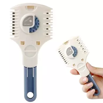 Машинка для стрижки волос с челкой, простая в использовании, безопасная конструкция, лезвие касается белого резака, расческа, ножницы, магазин, не царапает кожу, унисекс, белый