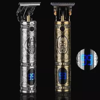 Машинка для стрижки волос со светодиодным дисплеем, триммер для стрижки волос для мужчин, профессиональный парикмахер, машинка для стрижки волос для лысых волос, машинка для стрижки волос