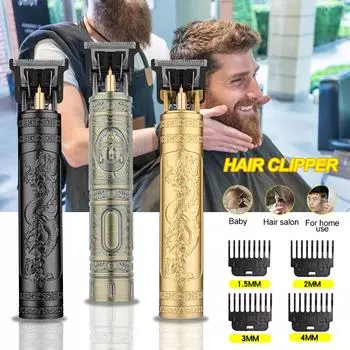 Машинка для стрижки волос T9, профессиональный электрический триммер, для мужчин, лысина 0 мм, парикмахерская машинка для стрижки волос, аккумуляторная бритва