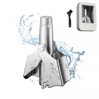 Машинка для стрижки волос в носу BEICHI, новая машинка для стрижки волос в носу для мужчин и этикета для волос, ручная машинка для стрижки волос в носу 12, не повредит моющуюся щетку с простой в очистке серебряный