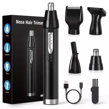 Машинка для стрижки волос в носу для мужчин, функции которой: уход за бровями в носу, электрический этикет, машинка для стрижки волос на лице и бровях, для волос на ушах, для волос на гребне носа, для волос на носу